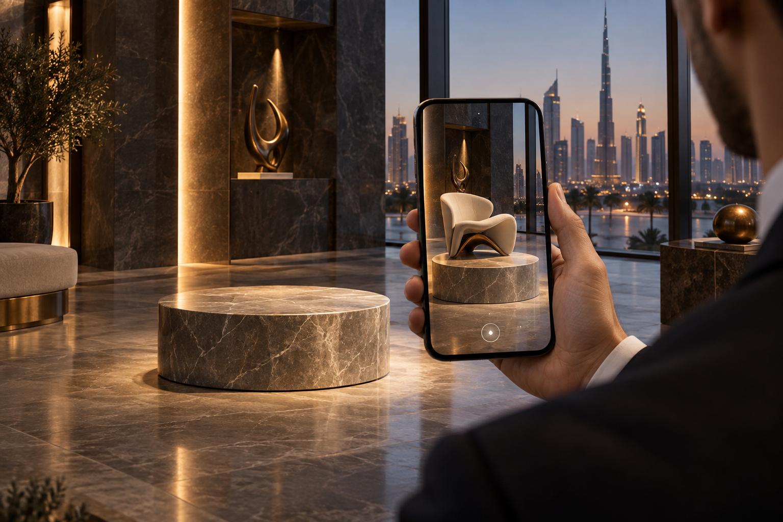 KATE AR hospitality experience overlooking Dubai
